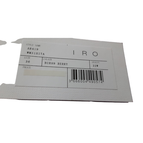 (80% OFF) NWT IRO LAMBSKIN Hita Ruffled Leather Mini Skirt Berry 4 MSRP $795 - Picture 6 of 6